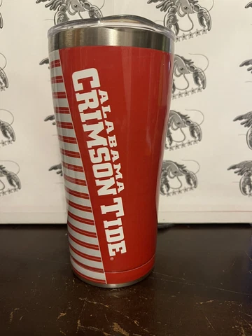NEW Stainless Steel Tervis Alabama Crimson Tide, 20oz with lid Cover