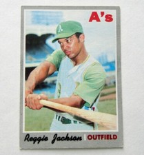 1970 REGGIE JACKSON TOPPS BASEBALL CARD #140