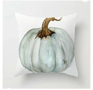 45x45cm Throw Pillow Cover Case Soft Pumpkin Autumn Decor Halloween Thanksgiving - Picture 1 of 1