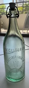 Antica Worcester Soda Company - Worcester, massa. 28 oz verde bottiglia con top blob - Foto 1 di 8