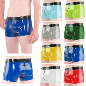 Latex Shorts Caoutchouc Sport Bleu Short De Bain Clubwear Sous-vêtements 0,4mm - Imagen 1 de 4