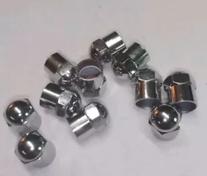 Old School BMX Valve Stem Caps X4 Chrome Dome Hex Bike Parts MTB Haro GT 3-1 - Picture 1 of 4