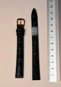 Rios 1931 Croco Calf Uhrenarmband schwarz, 12mm XL NEU - Bild 1 von 2