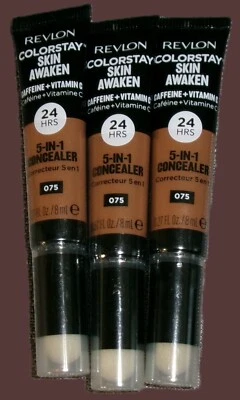 Revlon ColorStay Skin Awaken 5-in-1 Concealer #075 HAZELNUT-Lot of 3 NEW - Image 1 of 2