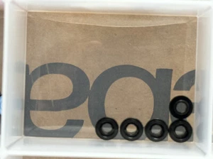 LEGO Parts - Black Plate, Round 1 x 1 with Open Stud - No 85861 - QTY 5 - Picture 1 of 1