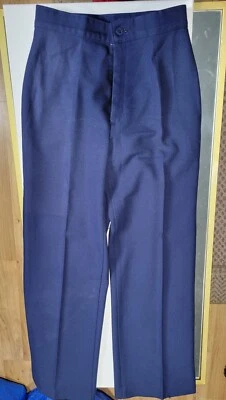 Pantalones de vestir vintage Levi Strauss doblados para mujer Apx talla 23" tiro alto azules Foto 1 de 4