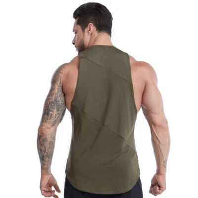 Fashion Sleeveless Men's Vest Bodybuilding Mesh Top Gym Shirt Clothing Men's Top - Image 1 of 4