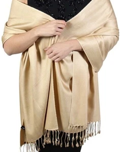 Handgefertigter Pashmina Schal Halstuch Stola für Frauen - 25+ Farben - Bild 1 von 27