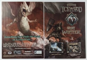 Icewind Dale Heart of Winter Print Ad Game Poster Art PROMO Original PC D&D