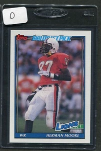 1991 Topps Herman Moore RC #397 Lions Nm/mt (D) - Picture 1 of 1