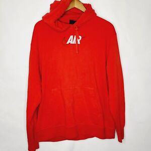 Nike Air Men's Red Hoodie Sweatshirt Jacket Size XL