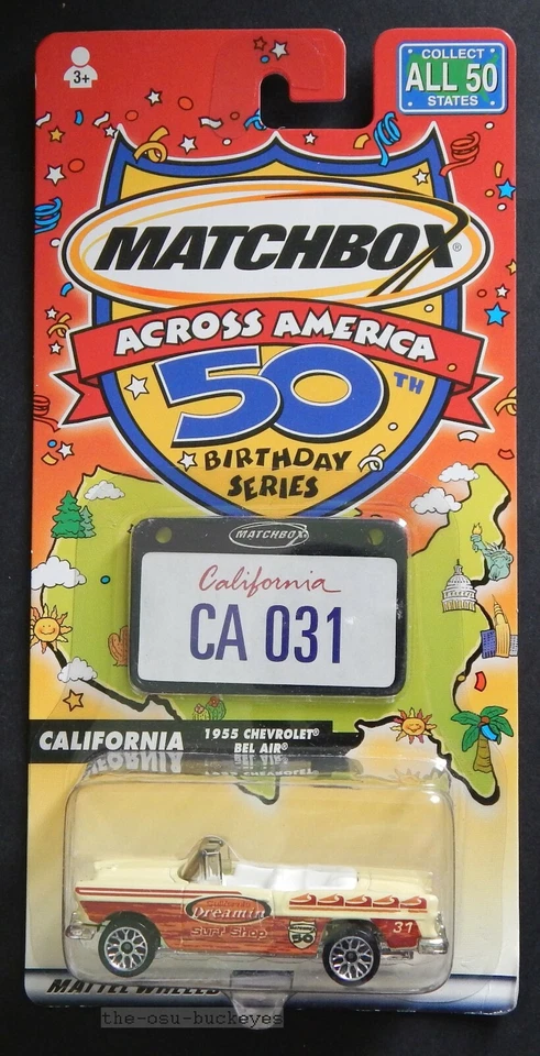 2002 Matchbox Across America California # 031 1955 Chevrolet Bel Air Brand New - Image 1 of 1