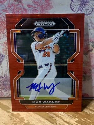 2022 Panini Prizm Draft Picks MAX WAGNER Auto #9/9 eBay 1/1 Red Pulsar Orioles - Image 1 of 2