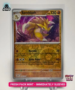 Sandslash 028/165 Reverse Holo Pokemon TCG: 151 Card Pokémon MINT SHIPPED TODAY - Picture 1 of 2