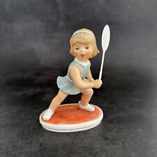 Vintage 1983 Goebel W. Germany Today's Children Girl with Tennis Racket Figurine