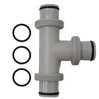 Hose-Adapter 1.5In Tee T-Connector Dual Split Hose Plunger Valve For Intex Pool
