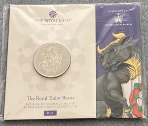 Bull of Clarence 2023 5 Pfund Pounds UK The Royal Mint BU The Royal Tudor Beasts - Bild 1 von 2