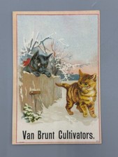 1880s VAN BRUNT Cultivator FARM Machinery CAT Advertising Trade Card Antique