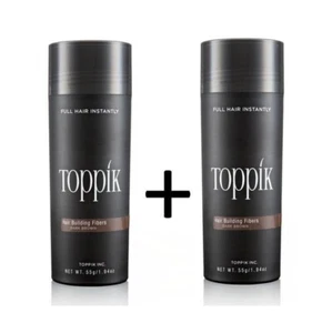 TOPPIK 2 x 55 g. Épaississeur Cheveux Épandeurs Cheveux en vrac Hair Fibers Microhairs - Photo 1/4