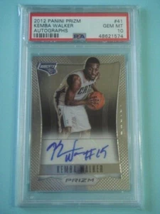2012-13 Panini Prizm Kemba Walker KEY RC Auto PSA 10 POP 23 RARE !! NY KNICKS - Picture 1 of 2