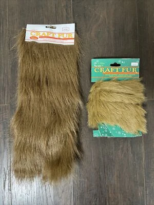Craft Fur Lot Of 2 Fur 209 Size 9” X 12” & Fur 503 Size 2” X 30” NEW! - Image 1 of 3
