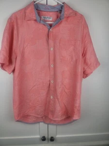 Tommy Bahama The Coconut Point Colada IslandZone SS Camp Shirt Shellrosa Pink - Picture 1 of 8