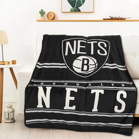 Northwest NBA Brooklyn Nets Dual Vision Silk Touch Throw Blanket, 45in x 60in Cover