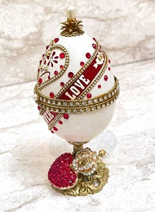 Imperial Faberge Ei Schmuck 21st Anniversary ILoveYou ForeverGift Style Fabergé - Bild 1 von 16