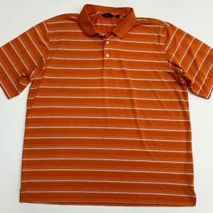 Polo de golf atlético Walter Hagen para hombre grande naranja blanco a rayas manga corta - Imagen 1 de 9