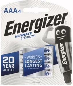 Energizer Ultimate Lithium AAA Batteries - 4 Pack - Picture 1 of 3