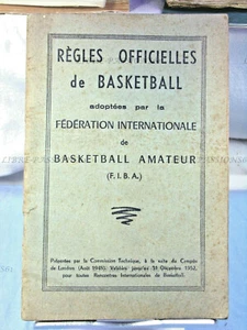 RÈGLES OFFICIELLES DU BASKET BALL, FÉDÉRATION INTERNATIONALE AMATEUR, 1949 - Imagen 1 de 10