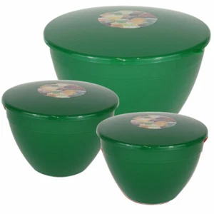 Pudding Basins with Lids Medium / Large Christmas Green Basin Bowl 1½ 2 3 pint - Picture 1 of 12