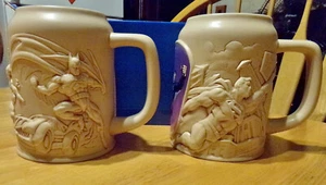 Six Flags DC Comics Superman/Batman Stein Mugs - Lot of 2 - Picture 1 of 8