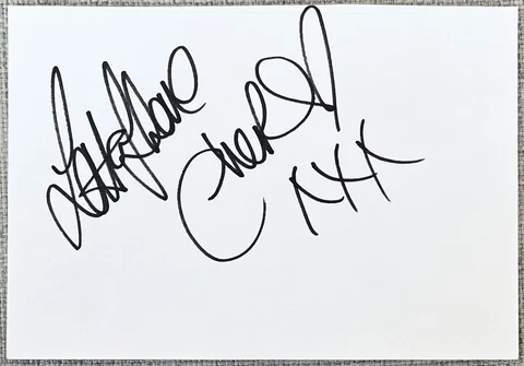 Cher Lloyd Signed In Person 4x6 Index Card In Top Loader - Authentic Cover