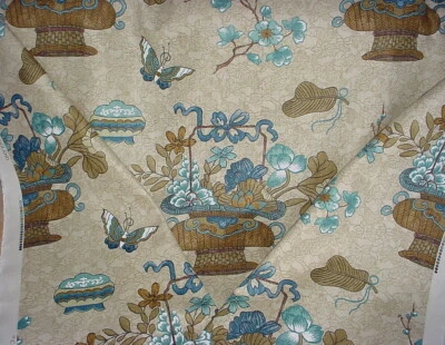 12-1/4Y GP & J Baker BP10313 Castleton Stone Indigo Drapery Upholstery Fabric - Image 1 of 4