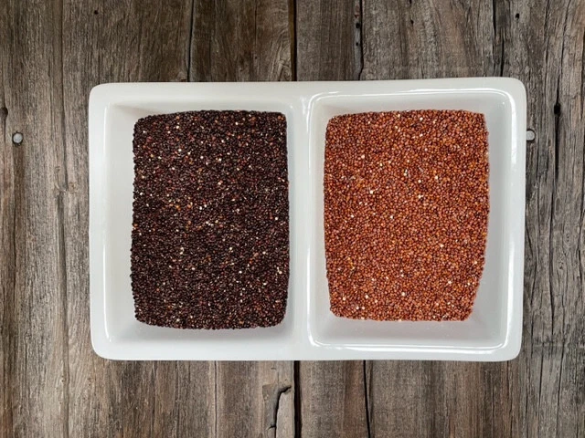 Combo of Black Organic Quinoa and Red Organic quinoa. (18 lbs, 2-9 lb bags each) - Image 1 of 4