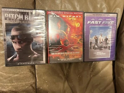 3 DVD Set (New )Vin Diesel  XXX, (New)Pitch Black , Fast Five - Image 1 of 2