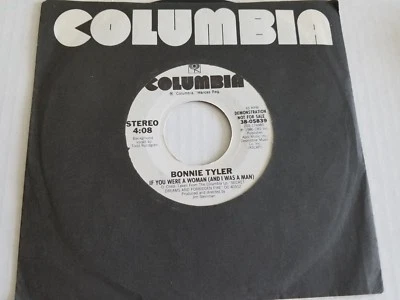 BONNIE TYLER - If You Were A Woman (And I Was A Man) 1986 PROMO Pop Rock 7" NM- - Image 1 of 2
