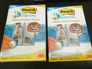 NEW 3M Post-it Digital Sticky Picture Paper (25+65) 90 Sheets 4x6in - Picture 1 of 2