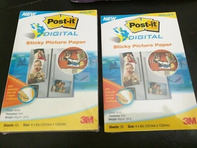 NEW 3M Post-it Digital Sticky Picture Paper (25+65) 90 Sheets 4x6in - Image 1 of 2