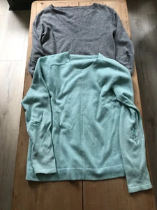 Kaschmir Pullover Konvolut Basteln Reparaturen Türkis Grau - Bild 1 von 2