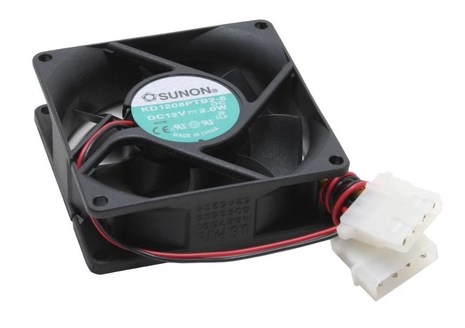 Case Cooling Fan DC 12V DC12V 80mm 80x80x25mm Sunon KD1208PTB2-6 OC (QTY  1) - Image 1 of 1