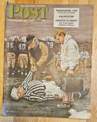 Original Saturday Evening Post November 25, 1950 Football, Edna Millay, Korea - Image 1 of 4