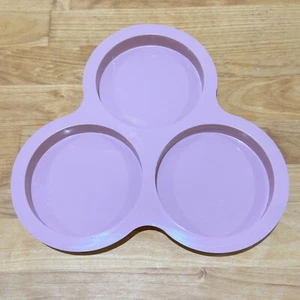 3 cavity Round Silicone Mould for Baking or Crafts Resin Jesmonite - Picture 1 of 1