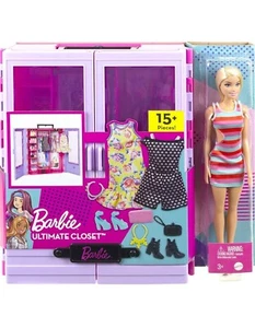 Barbie Fashionistas Armadio Moda Look Playset Con Bambola, Richiudibile 3 Anni + - Foto 1 di 5