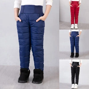 Girls Boys Snow Pants 2-9Years old Thick Winter Warm Pants Girl Activewear Cloth - Picture 1 of 18