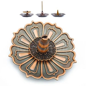 8,8 cm 9 orificios soporte quemador de incienso de loto placa censor para palos cono bobina - Imagen 1 de 4