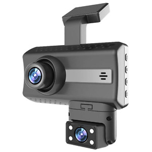 3in HD 1080P Dash Cam Samochód DVR Przedni / wewnętrzny Podwójny rejestrator Noktowizor G-Sensor