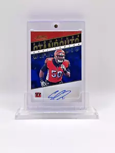 Carl Lawson 2018 Panini Absolute RARE SIGNATURE STANDOUTS BLUE SPECTRUM AUTO - Picture 1 of 2