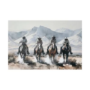 Western Art Cowboy Picture Canvas Print Wall Art 03, By Daz Art Gallery - Picture 1 of 22